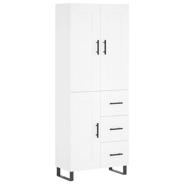 vidaXL Highboard White 69.5x34x180 cm Engineered Wood