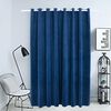 vidaXL Blackout Curtain with Metal Rings Velvet Dark Blue 290x245 cm