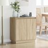 vidaXL LED Sideboard Sonoma Oak 71 x 34.5 x 75 cm Engineered Wood