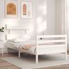 vidaXL Bed Frame without Mattress White 100x200 cm Solid Wood
