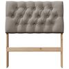 vidaXL Upholstered Headboard Taupe 75 cm Solid Pine Wood
