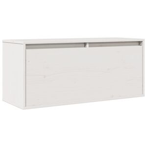 vidaXL Wall Cabinet White 80x30x35 cm Solid Wood Pine
