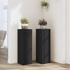 vidaXL Plant Stand 2pcs Black 25x25x80 cm Engineered Wood