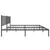 vidaXL Metal Bed Frame without Mattress with Headboard Black 200x200cm