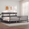 vidaXL Bed Frame without Mattress Grey 200x200 cm Solid Wood