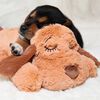 Snuggle Puppy Heartbeat Stuffed Dog Toy Biscuit Brown