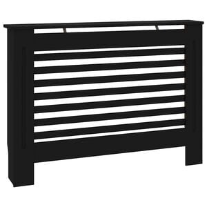 vidaXL Radiator Cover Black 112x19x81,5 cm MDF