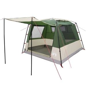 vidaXL Party Tent Green 10-Person 185T Polyester with PU Coating