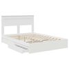 vidaXL Storage Bed with Headboard White 140 x 200 cm Engineered Wood