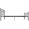 vidaXL Bed Frame without Mattress Black Metal 140x200 cm