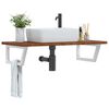 vidaXL Basin Shelf Wall Mounted Steel and Solid Wood Oak