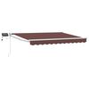vidaXL Manual Retractable Awning with LEDs Brown 2.5 x 2 m