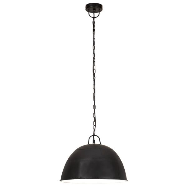 vidaXL Industrial Vintage Hanging Lamp 25 W Black Round 41 cm E27