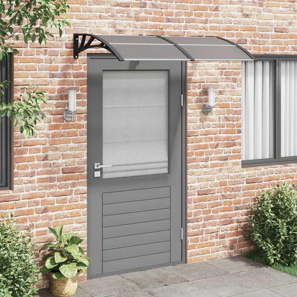 vidaXL Door Canopy Black 150x100 cm Polycarbonate
