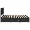 vidaXL Bed Frame with Drawer Black 200 x 200 cm Engineer Wood