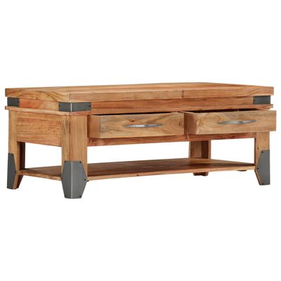 vidaXL Coffee Table 110x52x45 cm Solid Acacia Wood