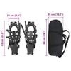 vidaXL 3 in 1 Snowshoes Silver and Black 25 inches Aluminum and HDPE