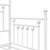vidaXL Daybed Frame with Headboard White 80 x 200 cm Steel