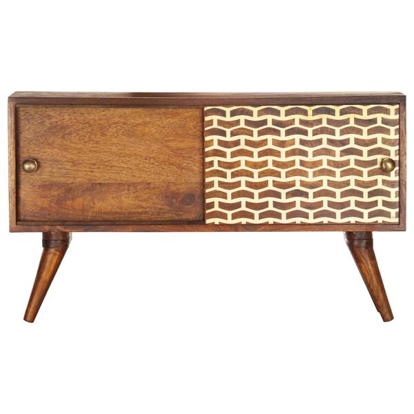 vidaXL Sideboard Honey Brown 88x24x50 cm Solid Mango Wood