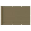 vidaXL Balcony Screen Taupe 120x400 cm HDPE