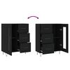 vidaXL Sideboard Black 69.5x34x90 cm Engineered Wood