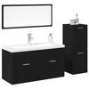 vidaXL Bathroom Furniture Set 4 pcs Black Oak 90 x 38.5 x 50 cm