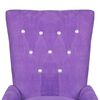 vidaXL Dining Chair with Armrests Purple Velvet