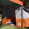 vidaXL Camping Tent Set Folding 2 pcs Orange Taffeta and Fabric