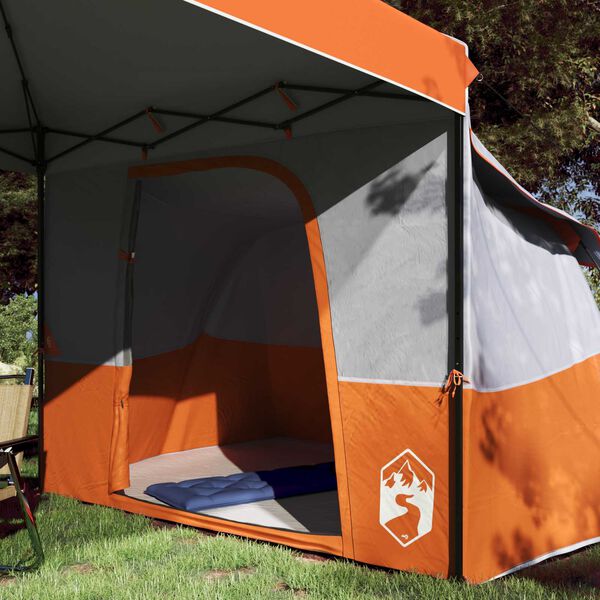 vidaXL Camping Tent Set Folding 2 pcs Orange Taffeta and Fabric