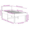 vidaXL Bed Frame without Mattress White 90x190 cm Single Solid Wood Pine