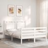 vidaXL Bed Frame without Mattress White 120x200 cm Solid Wood