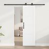 vidaXL Sliding Door White and Black 61 x 198.5 cm Solid Pine Wood