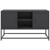 vidaXL TV Cabinet Black 100.5x39x60.5 cm Steel