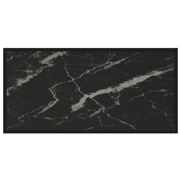 vidaXL Coffee Table Black 100x50x35 cm Tempered Glass