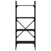 vidaXL Bookcase 4-Tier Black 56x31.5x138.5 cm Engineered Wood