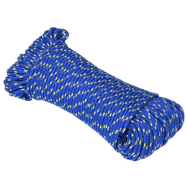 vidaXL Boat Rope Blue 3 mm 100 m Polypropylene