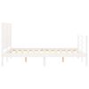 vidaXL Bed Frame without Mattress White 140x190 cm Solid Wood