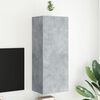 vidaXL TV Wall Cabinet Concrete Grey 40.5x30x102 cm Engineered Wood