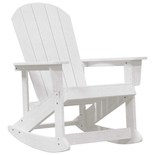 vidaXL Adirondack Rocking Chair White 92 x 73.5 x 92 cm HDPE
