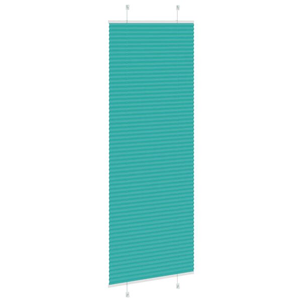 vidaXL Pleated Blind Petrol Green 75x200 cm Fabric Width 74.4 cm Polyester