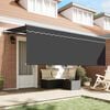 vidaXL Retractable Awning Anthracite 350 x 200 cm Fabric