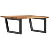 vidaXL Basin Shelf Wall Mounted Steel and Solid Wood Acacia
