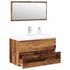 vidaXL Bathroom Furniture Set Old Wood Engineered Wood