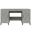 vidaXL Desk Concrete Grey 140x50x75 cm Engineered Wood