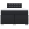 vidaXL Box Spring Bed with Mattress Black 120x190 cm Faux Leather