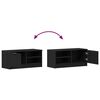 vidaXL TV Cabinet 2 pcs Black Oak 80 x 35 x 36.5 cm Engineered Wood