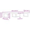 vidaXL Basin Shelf Wall Mounted Steel and Solid Wood Acacia