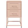 vidaXL Bedside Cabinet Pink 36x39x60.5 cm Steel