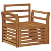 vidaXL Outdoor Sofa Set Natural 75.5 x 63 x 73 cm Solid Acacia Wood