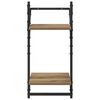 vidaXL Wall Shelf Set with Shelf 6 pcs Artisan Oak 100 x 25 x 30 cm